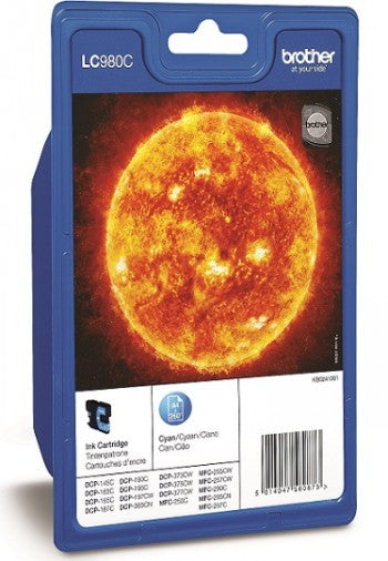 BROTHER LC-980C TONER CYAN 260P