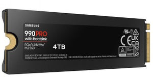 SAMSUNG 4TB 990 PRO, PCIE 4.0 NVME, M.2, HEATSINK SSD