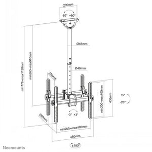 NEOMOUNTS FLAT SCREEN CEILING MOUNT (32-60")