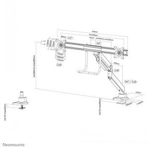 NEOMOUNTS FLAT SCREEN DESK MOUNT (10-32") DESK CLAMP/GROMMET