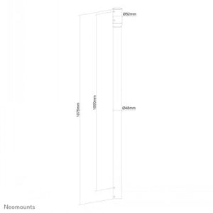 NEWSTAR 100 CM EXTENSION POLE FOR FPMA-C340BLACK, NM-C440BLACK AND NM-C440DBLACK