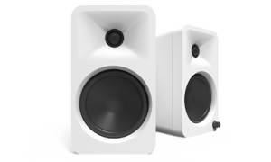 KANTO AUDIO 140W POWERED REFERENCE DESKTOP SPEAKERS WITH BLUETOOTH - WHITE, PAIR (INCLUDES TYPE G POWER CORD)