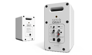 KANTO AUDIO 140W POWERED REFERENCE DESKTOP SPEAKERS WITH BLUETOOTH - WHITE, PAIR (INCLUDES TYPE G POWER CORD)