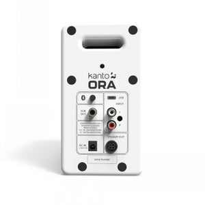 KANTO AUDIO 100W POWERED REFERENCE DESKTOP SPEAKERS WITH BLUETOOTH - WHITE, PAIR (INCLUDES TYPE C POWER CORD)