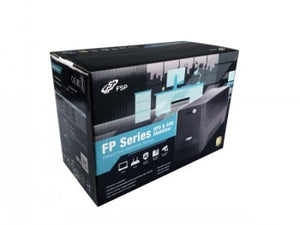 FSP FP 800* 800VA/480W,INPUT VOLTAGE: 110/120VAC OR 220/230/240VAC, INPUT/VOLTAGE RANGE: 162-290VAC, INPUT FREQUENZ 60/50 HZ, 1*12V/9AH, 2*SCHUKO, AVR