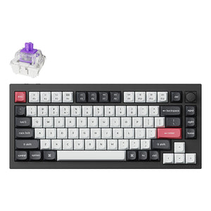 Keychron Q1 HE RGB Aluminum - US Layout - Hot-Swappable Gateron 2.0 Magnetic Nebula Switch Carbon Black Wireless Keyboard