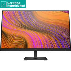 RENEW SILVER HP P24h G5 FHD Monitor - 23.8" 1920x1080 FHD 250-nit 75Hz AG, IPS, HDMI/VGA/DisplayPort, speakers, height adjustable/tilt, 1 years