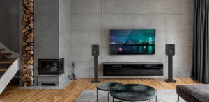 KANTO AUDIO 200W POWERED BOOKSHELF SPEAKERS WITH HDMI ARC, USB-C, AND BLUETOOTH 5.3 - MATTE BLACK, PAIR (INCL. TYPE C POWER CORD)