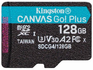 KINGSTON 128 GB MICROSDXC CANVAS GO! PLUS GEN4 200R A2 U3 WITHOUT ADAPTER
