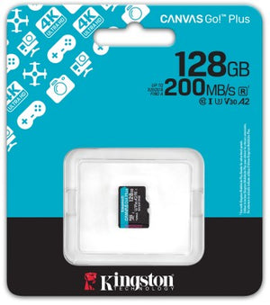 KINGSTON 128 GB MICROSDXC CANVAS GO! PLUS GEN4 200R A2 U3 WITHOUT ADAPTER