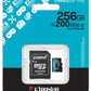 KINGSTON 256 GB MICROSDXC CANVAS GO! PLUS GEN4 200 MT/S A2 U3 V30 CARD + ADAPTER
