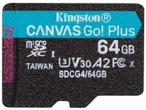 KINGSTON 64 GB MICROSDXC CANVAS GO! PLUS GEN4 200R A2 U3 WITHOUT ADAPTER