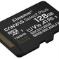 KINGSTON 128GB MICOSDXC CANVAS SELECT PLUS GEN3 CARD
