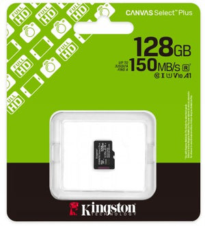 KINGSTON 128GB MICOSDXC CANVAS SELECT PLUS GEN3 CARD