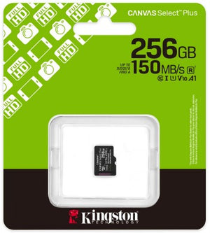 KINGSTON 256GB MICSDXC CANVAS SELECT PLUS GEN3 CARD