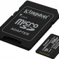 KINGSTON 256GB MICROSDXC CANVAS SELECT PLUS GEN3 CARD+ SD-ADAPTER