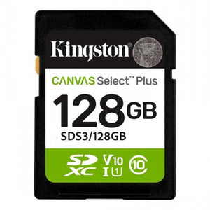 KINGSTON 128GB CANVAS SELECT PLUS SD -MUISTIKORTTI