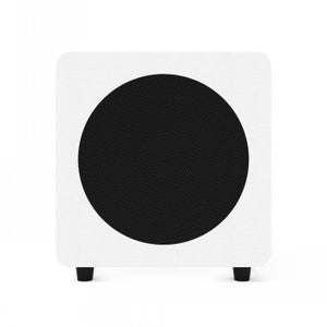 KANTO AUDIO 8-INCH SEALED POWERED SUBWOOFER W. RCA CABLE - MATTE WHITE (INCL. TYPE C & G POWER CORDS)