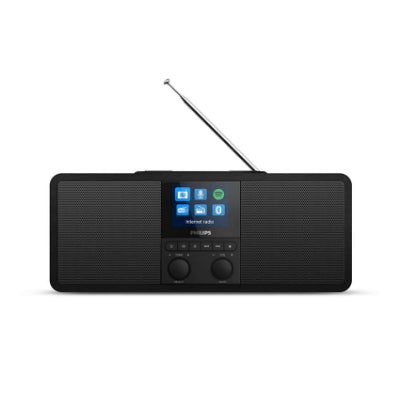 Philips Internet radio TAR8805/10 Spotify Connect, DAB+ radio, DAB and FM Bluetooth, 6W, wireless Qi charging, color display, built-in clock function, AC powered