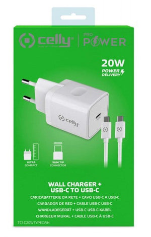 TC USB-C 20W+TYPE-C CABLE WHITE