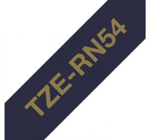 BROTHER TZE-RN54 -SATIININAUHA – KULLANVÄRINEN TEKSTI LAIVASTONSINISELLÄ NAUHALLA, 24 MM