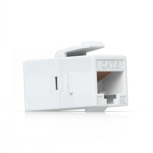 UBIQUITI CAT6 KEYSTONE COUPLER, 12-PACK. PASS-THROUGH CAT6 KEYSTONE COUPLER FOR CONNECTING PRE-TERMINATED ETHERNET CABLES SEAMLESSLY