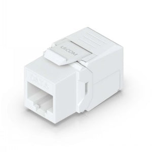 UBIQUITI CAT6 KEYSTONE JACK, 12-PACK. TOOLLESS KEYSTONE FOR TERMINATING A CAT6 ETHERNET JACK WITHOUT THE USE OF A PUNCH-DOWN OR CRIMPING TOOL