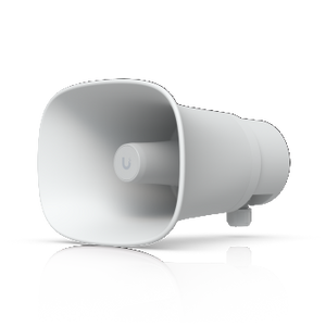 UBIQUITI AI HORN SPEAKER ALL-WEATHER POE 120 DB HORN SPEAKER WITH ADVANCED AI ALERT FUNCTIONALITY AND VERSATILE WALL, CORNER, AND POLE MOUNTING OPTIONS