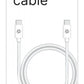 CELLY USBCUSBCCOTT - USB-C TO USB-C COTTON BRAIDED CABLE WHITE (POWER DELIVERY)