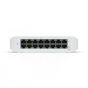 UBIQUITI WALL-MOUNTABLE, 16-PORT, LAYER 2 POE SWITCH WITH A FANLESS COOLING SYSTEM