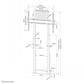 NEOMOUNTS BY NEWSTAR MOTORISED WALL STAND INCL. STORAGE BOX, 10 CM. WHEELS VESA 100X100 UP TO 800X600 WHITE