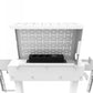 NEOMOUNTS BY NEWSTAR MOTORISED WALL STAND INCL. STORAGE BOX, 10 CM. WHEELS VESA 100X100 UP TO 800X600 WHITE