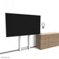 NEOMOUNTS BY NEWSTAR MOTORISED WALL STAND INCL. STORAGE BOX, 10 CM. WHEELS VESA 100X100 UP TO 800X600 WHITE
