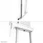 NEOMOUNTS BY NEWSTAR MOTORISED WALL STAND INCL. STORAGE BOX, 10 CM. WHEELS VESA 100X100 UP TO 800X600 WHITE