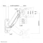 NEOMOUNTS BY NEWSTAR WALL MOUNTED GAS SPRING MONITOR ARM (2 PIVOTS VESA 100X100)