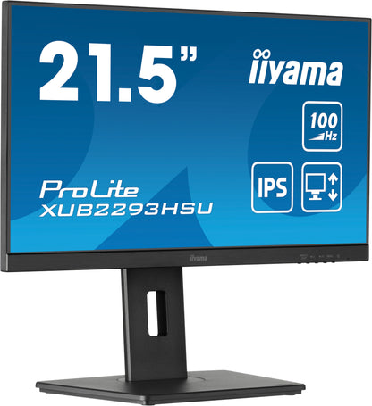 21,5" IPS-panel, 1920x1080@100Hz, 15cm Height Adj. Stand, 300cd/m², Speakers, HDMI, DisplayPort, 1ms MPRT, USB 2x2.0