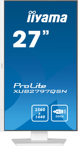 27’’ QHD IPS technology panel with USB-C dock and RJ45 (LAN)