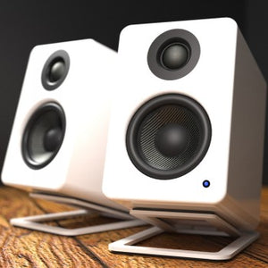 KANTO AUDIO 3" DRIVER - POWERED SPEAKERS WITH USB DAC AND 3.5MM AUX - MATTE WHITE (INCL. TYPE C & G POWER CORDS)