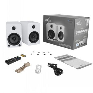 KANTO AUDIO 5.25" DRIVER - POWERED SPEAKERS WITH BLUETOOTH® AND PHONO PREAMP - MATTE WHITE (INCL. TYPE F & G POWER CORDS)