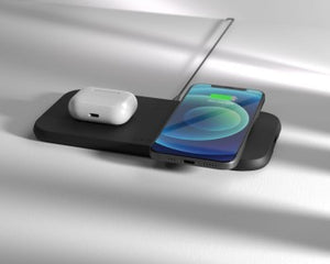 ZENS DUAL WIRELESS CHARGER SLIM WITH USB A PORT