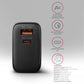 AXAGON GaN wallcharger 2x port (USB-A + USB-C), PD3.0/PPS/QC4+/SFC2.0/AFC/SCP/FCP/Apple, 45W | ACU-PQ45