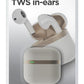 HEADSET BLUETOOTH/WHITE/GOLD TWS-02-W GEMBIRD