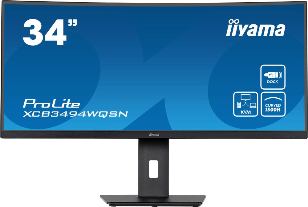 LCD Monitor|IIYAMA|XCB3494WQSN-B5|34"|Curved/21 : 9|Panel VA|3440x1440|21:9|Matte|0.4 ms|Speakers|Swivel|Height adjustable|Tilt|Colour Black|XCB3494WQSN-B5