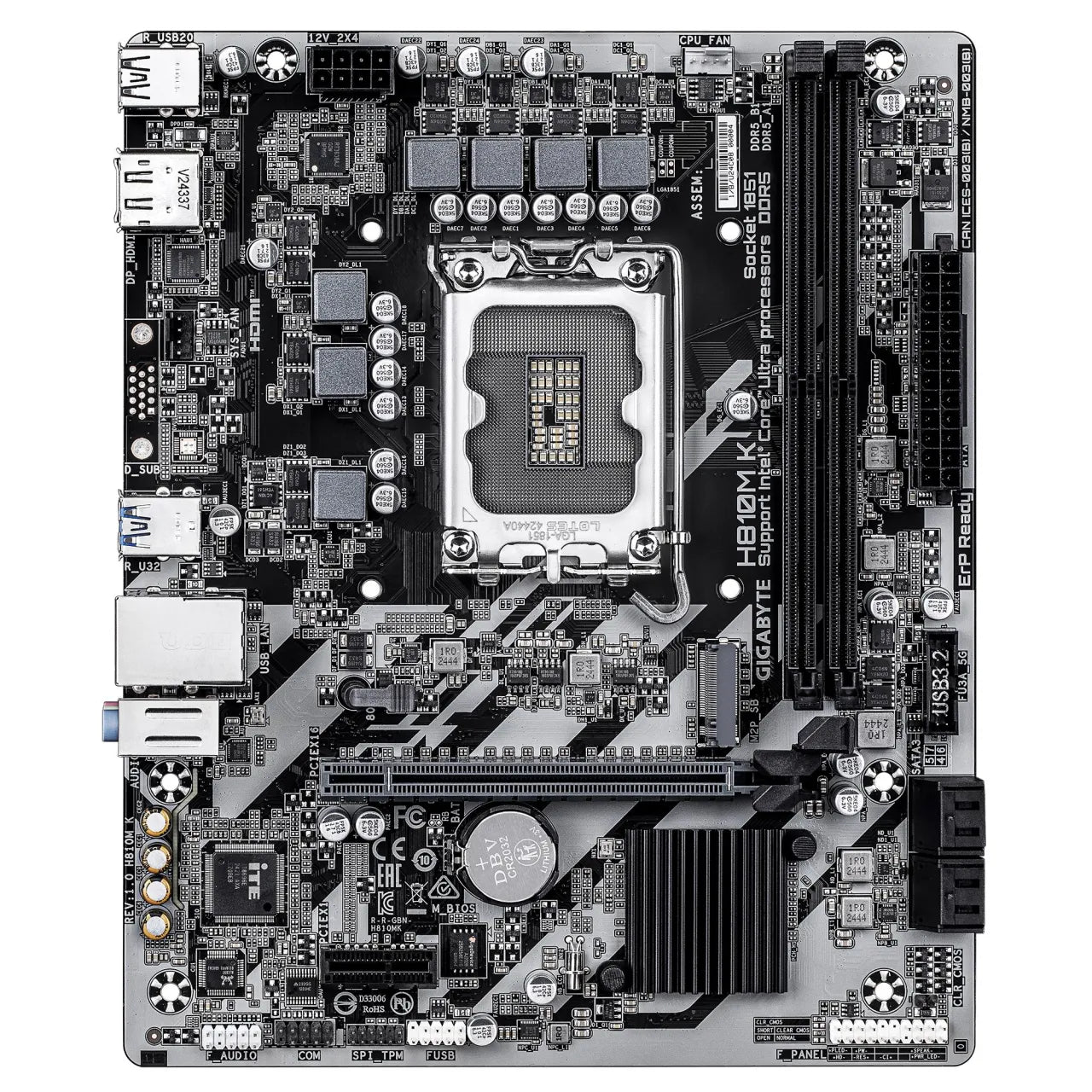 Mainboard|GIGABYTE|Intel H810|LGA1851|Micro-ATX|Memory DDR5|Memory slots 2|H810MK1.0