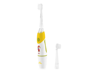 ETA Toothbrush | Sonetic ETA071090050 | Battery operated | For kids | Number of brush heads included 2 | Number of teeth brushing modes 1 | Yellow/White