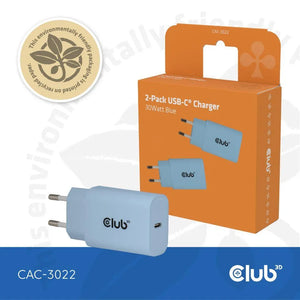 MOBILE CHARGER WALL USB-C/2PACK 30W BLUE CAC-3022 CLUB3D