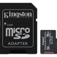 Kingston | UHS-I | 16 GB | microSDHC/SDXC Industrial Card | Flash memory class Class 10, UHS-I, U3, V30, A1 | SD Adapter