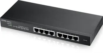 ZYXEL GS1915-8, 8-PORT GBE SMART SWITCH, HYBRID MODE, STANDALONE OR NEBULAFLEX CLOUD, DESKTOP, FANLESS (5Y WARRANTY)