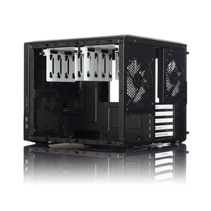 Fractal Design | NODE 804 | Side window | 2 - USB 3.0Audio in/outPower button with LED (white)HDD activity LED (white) | Black | Micro ATX | Power supply included No