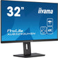 LCD Monitor|IIYAMA|XUB3293UHSN-B5|32"|4K|Panel IPS|3840x2160|16:9|Matte|5 ms|Speakers|Swivel|Height adjustable|Tilt|Colour Black|XUB3293UHSN-B5